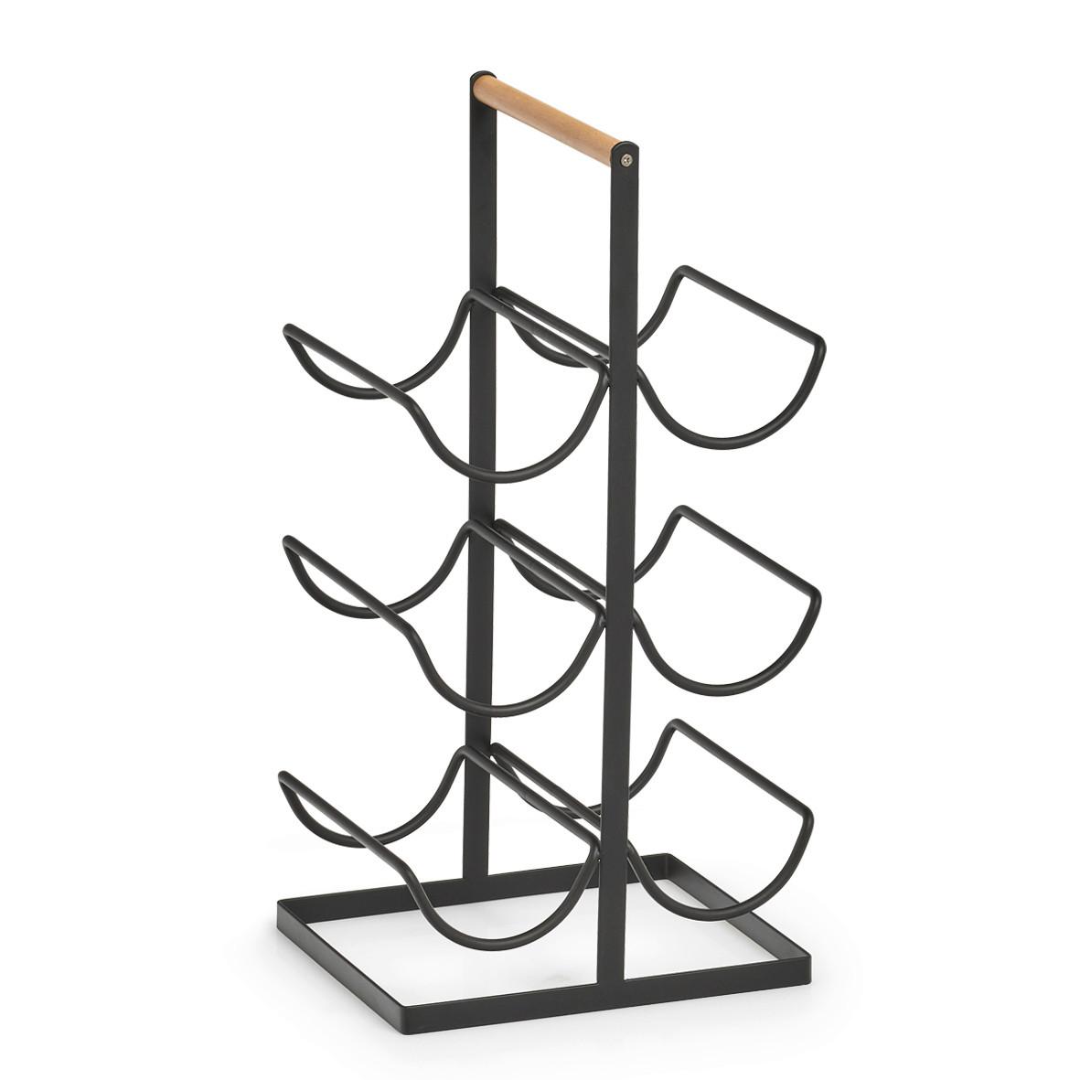 Weinregal Schwarz - Schwarz, Basics, Metall (23/20/46cm) - Zeller Present