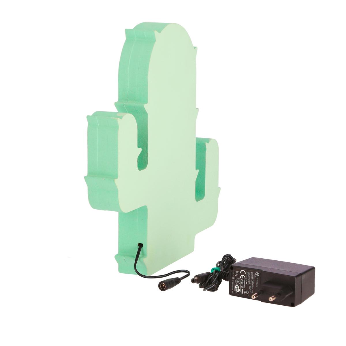 Dječja Stolna Svjetiljka Cactus - zelena, Basics, drvni materijal/plastika (0/0/0cm)