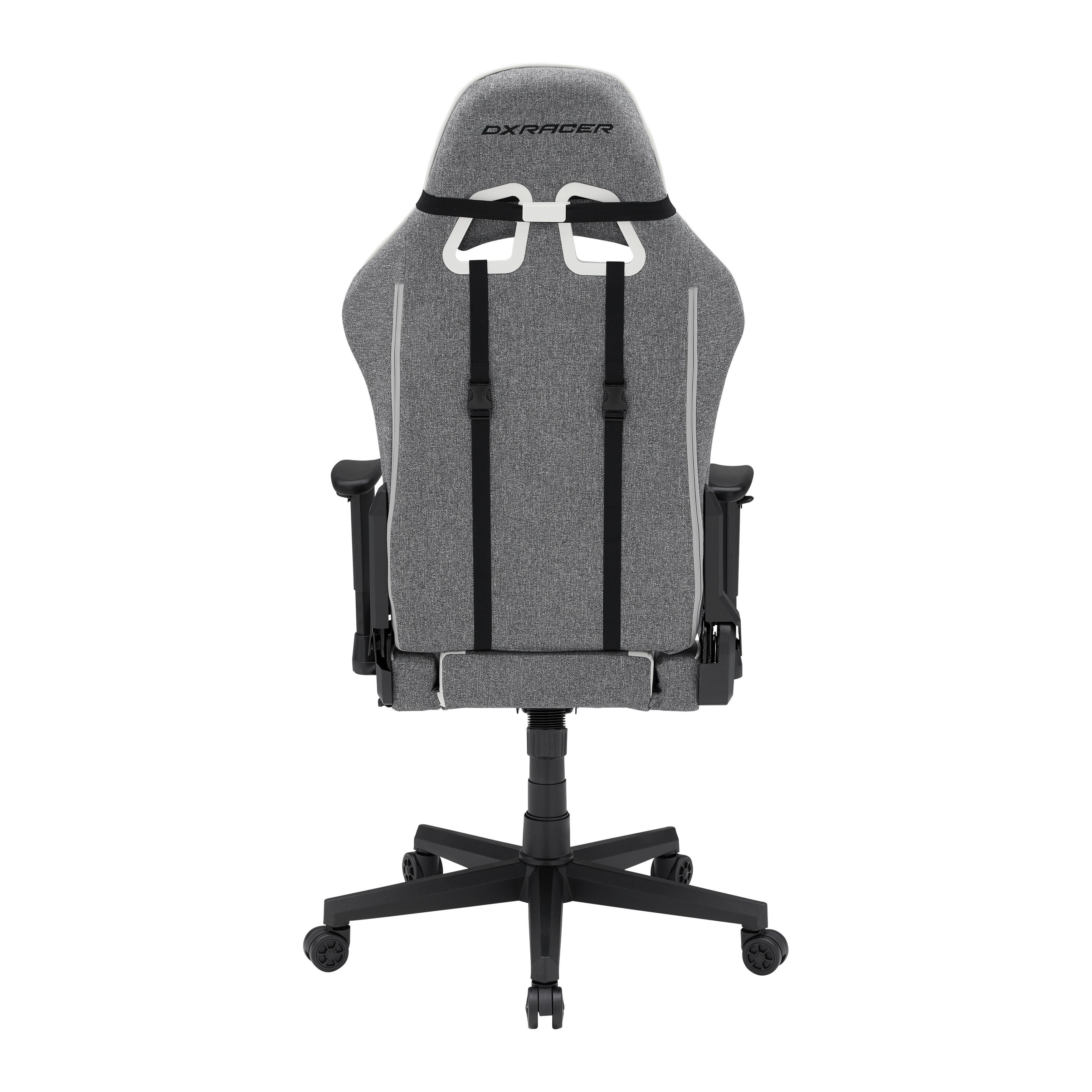 GAMINGSTOL PRINCE -EXKLUSIV- - vit/grå, Modern, textil/plast (70/126/70cm) - Dxracer
