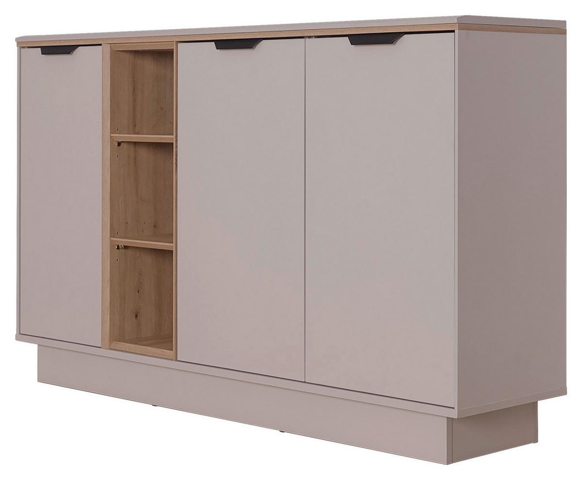 Komoda Darius - kašmir/hrast Artisan, Trend, drvni materijal/metal (138,9/87,4/37cm) - Modern Living