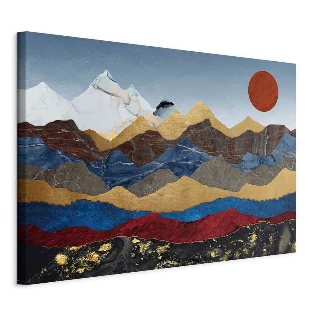 Slika Na Platnu Heart Of The Mountains - modra/večbarvno, Basics, tekstil/les (90/60/1,2cm) - artgeist