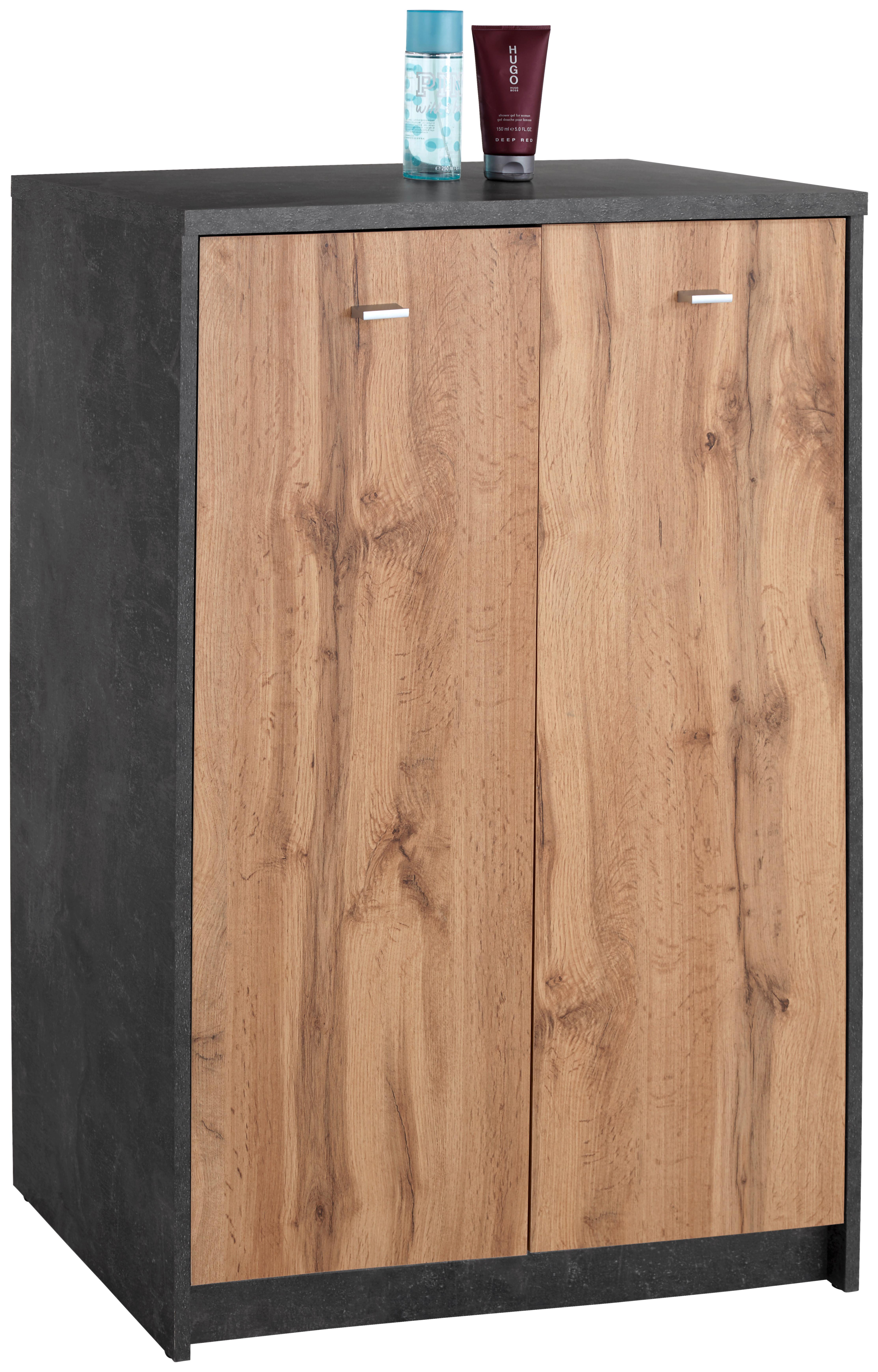 Komoda 4-You Yuk07 - siva/barve hrasta, Moderno, leseni material (74/111.4/34,6cm) - Mömax