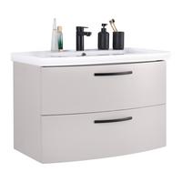 Waschtischkombi Florenz Kaschmirfarben - Schwarz/Weiß, MODERN, Keramik/Holzwerkstoff (90/60/45cm) - Mömax