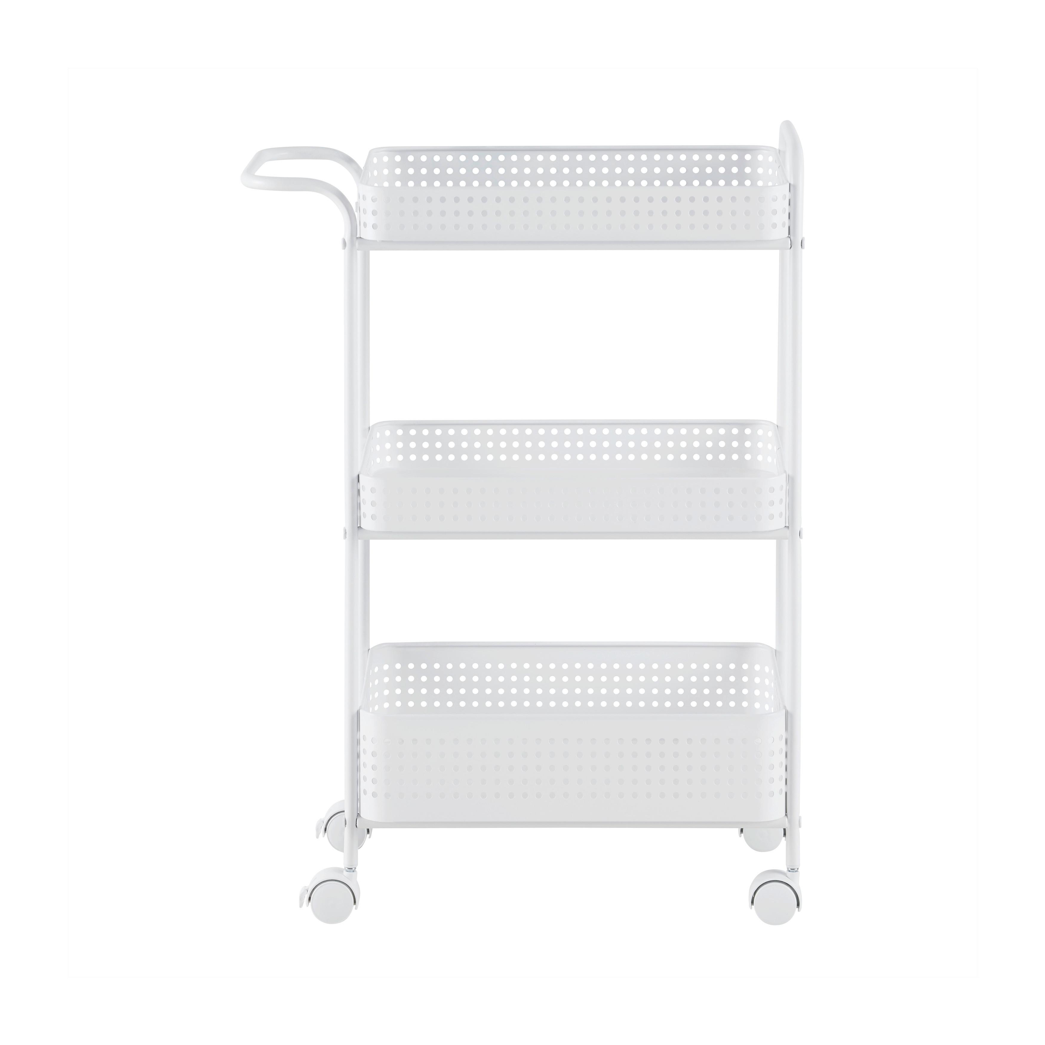 RULLVAGN ANCONA -EXKLUSIV- -SB- - vit, Modern, metall/plast (52/72/28cm) - Mömax