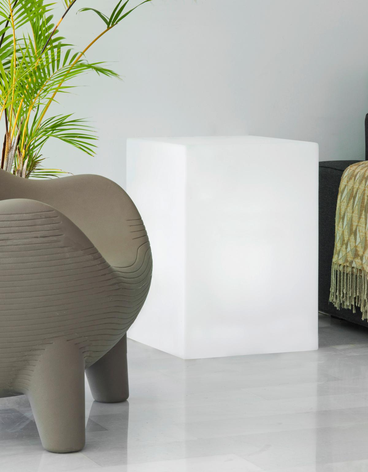 LAMPA ZEWNĘTRZNA LED CUBY 53 - biały, Design, tworzywo sztuczne (43/55cm) - Newgarden