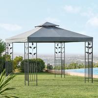 Paviljon Manila, Temno Siva - temno siva/antracit, Moderno, kovina/tekstil (297/267/297cm) - Modern Living