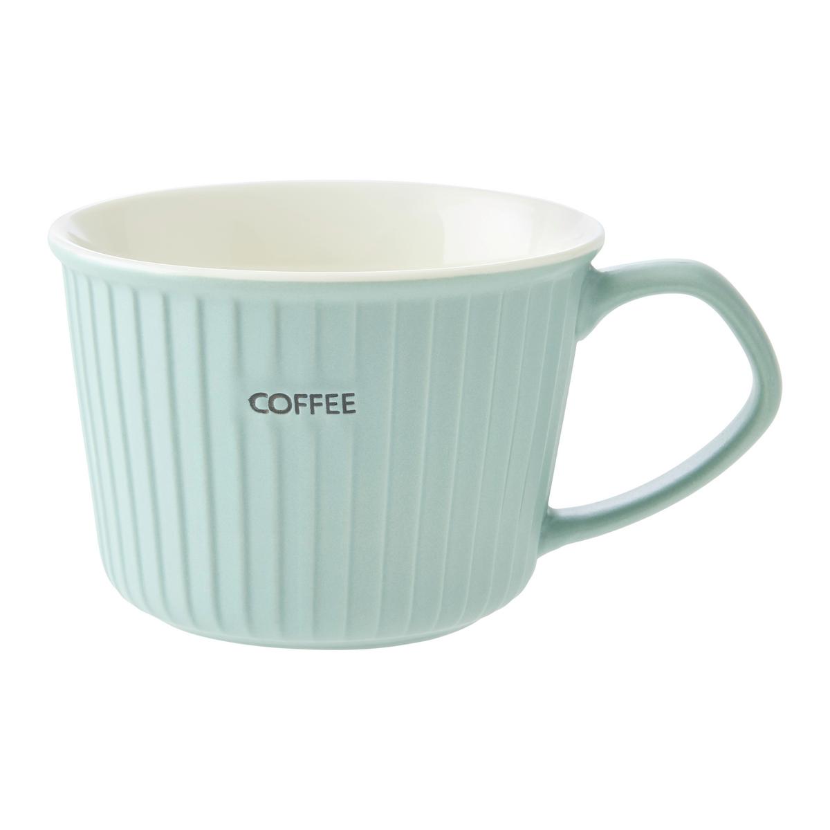 Tasse Malvin diverse Farben - Pastellblau/Grauweiß, KONVENTIONELL, Keramik (12.1/8.5cm) - Mömax