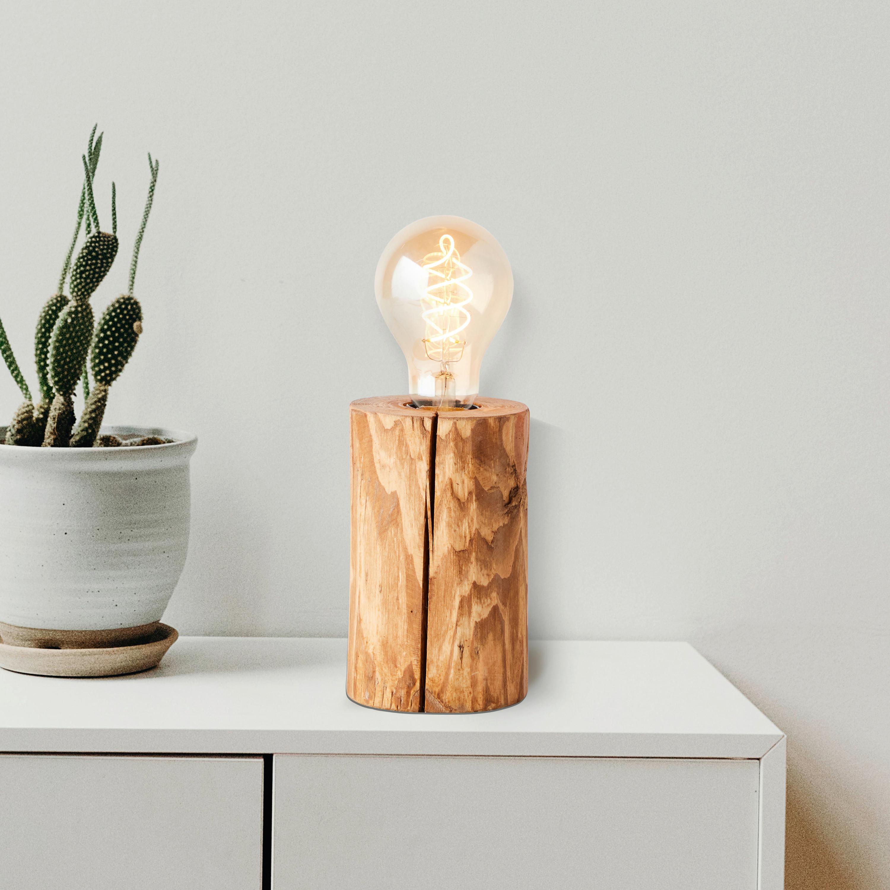Tischleuchte Trabo Kieferfarben max. 25 Watt - Kieferfarben, Natur, Holz (10/15cm) - Brilliant