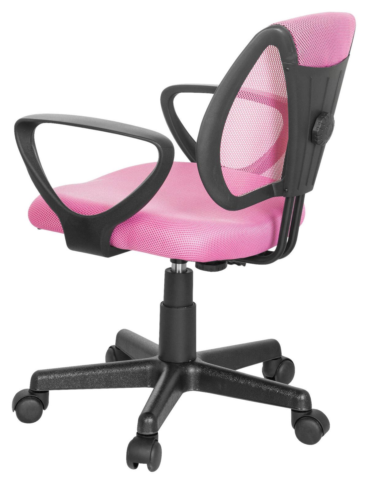 Juggenddrehstuhl Kiddy CD ca. 58x75-92x45 cm Pink - Pink/Schwarz, Basics, Kunststoff (58/75-92/45cm) - MID.YOU