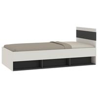 Postelja Basic Two, Kašmir, Antracit, 90x200 - kašmir/antracit, Konvencionalno, leseni material (90/200cm)