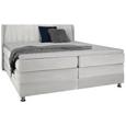 Boxspringbett in Hellgrau ca. 160x200cm - Chromfarben/Hellgrau, KONVENTIONELL, Kunststoff/Textil (160/200cm) - Premium Living Boxspringbett in Hellgrau ca. 160x200cm - Chromfarben/Hellgrau, KONVENTIONELL, Kunststoff/Textil (160/200cm) - Premium Living