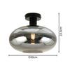 TAKLAMPA TIPO - svart, Modern, metall/glas (30/30/23,5cm) - Mömax