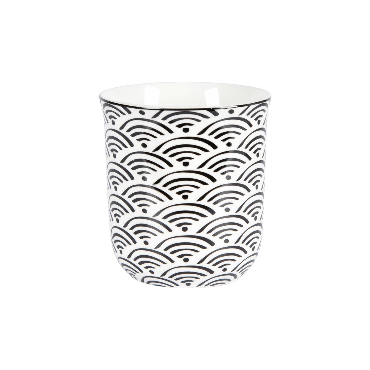 Kávésbögre Shiva - fekete/fehér, Lifestyle, kerámia (8,4/9,2cm) - Mömax