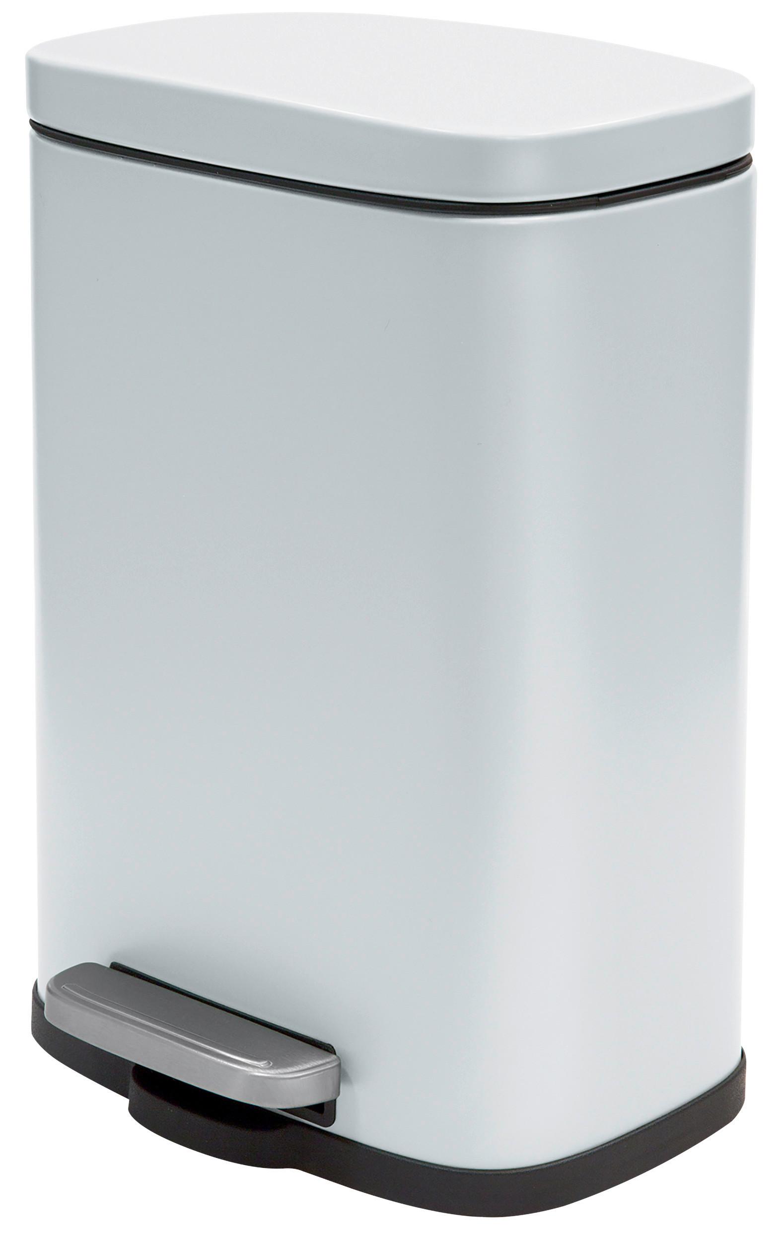 Treteimer Akira Matt-White - Weiss/Schwarz, Basics, Kunststoff/Metall (28/19,3/37,9cm) - Spirella
