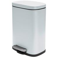 Treteimer Akira Matt-White - Weiss/Schwarz, Basics, Kunststoff/Metall (28/19,3/37,9cm) - Spirella