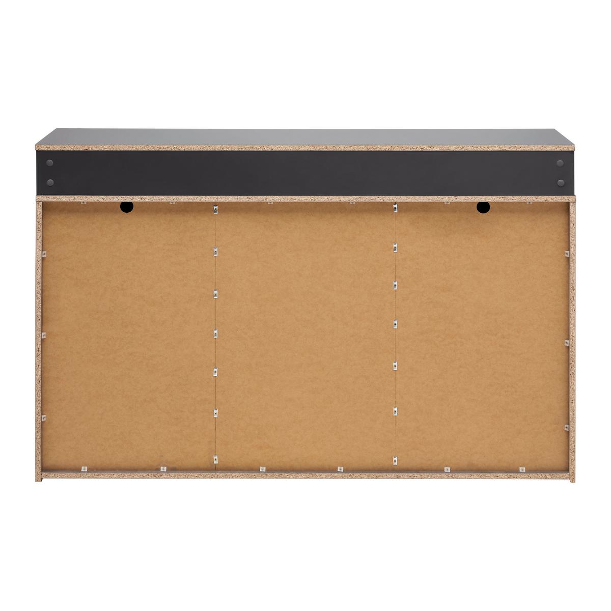 Sideboard Montana Anthrazit/Eiche Artisan - Anthrazit/Schwarz, MODERN, Holzwerkstoff/Kunststoff (140/90,6/38cm) - Mömax