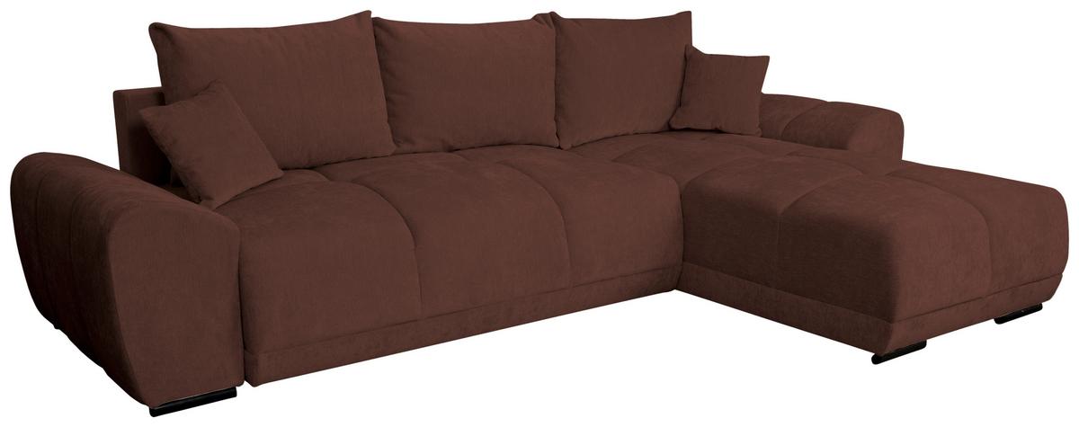 Kutna Garnitura Bonn - smeđa/crna, Moderno, tekstil/plastika (296/182cm)