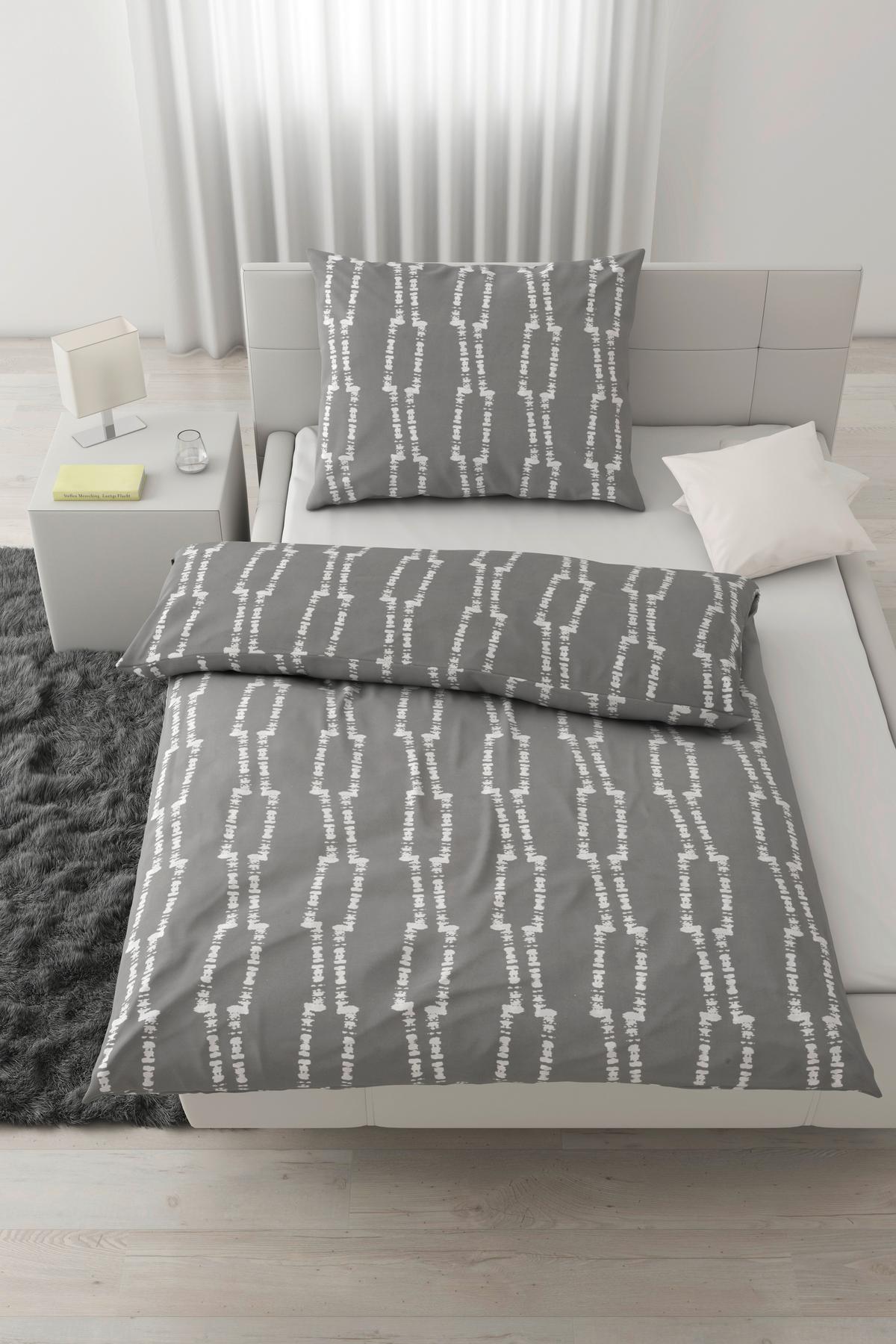 Ágyneműhuzat-garnitúra Linus - szürke, Modern, textil (140/200cm) - Modern Living