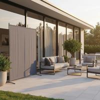 Zaščita Pred Pogledi Textil, Siva - srebrne barve/siva, Konvencionalno, kovina/tekstil (155/188/50cm) - Gardenson