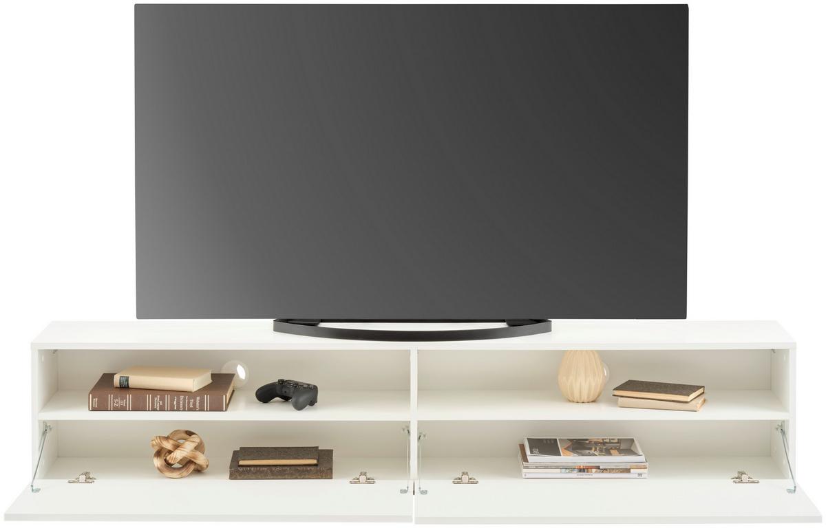 Tv Komoda Otis - bijela visoki sjaj, Moderno, drvni materijal/plastika (180/37/31,6cm) - Modern Living