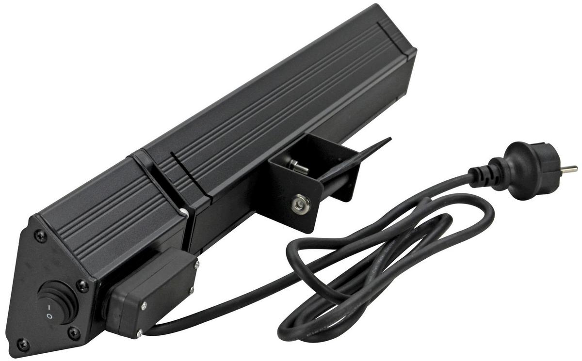 Infrarotstrahler Schwarz max. 220-240 Watt - Schwarz, Basics, Metall (54/9.4/12.5cm)