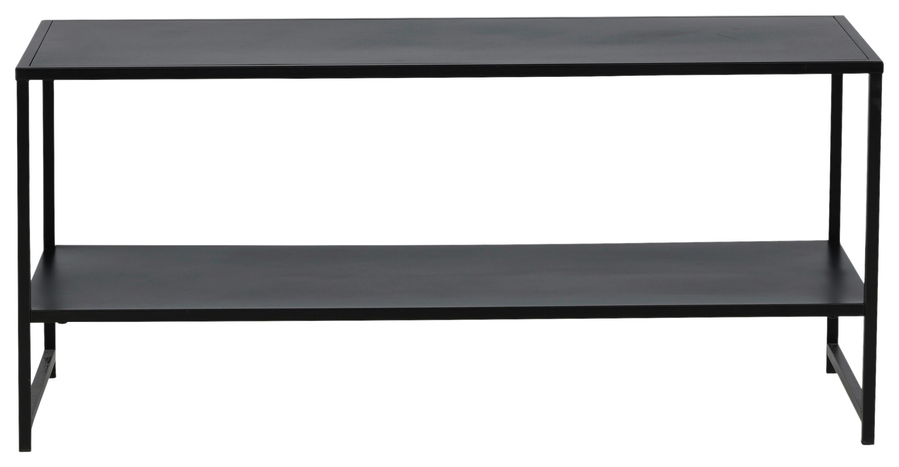 COUCHTISCH STAAL - Schwarz, Design, Metall (102/43/45cm) - Livetastic