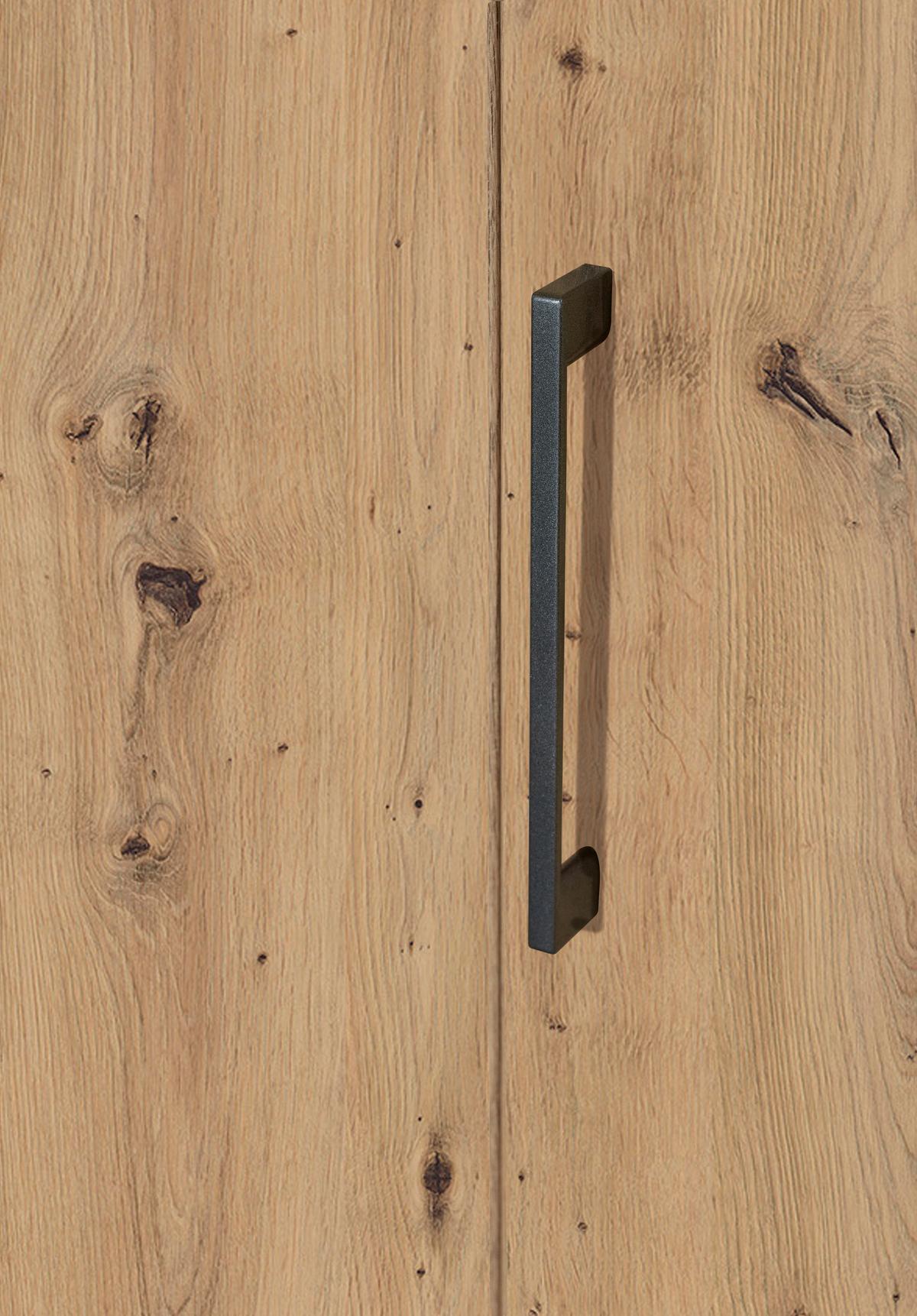 DULAP USI ROTATIVE NEVADA - argintiu/gri închis, Modern, sticlă/material pe bază de lemn (226/210/57cm) - Modern Living
