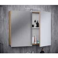 Dulap Cu Oglindă Badinos - stejar Sonoma, Modern, sticlă/material pe bază de lemn (60/59,2/12cm) - MID.YOU