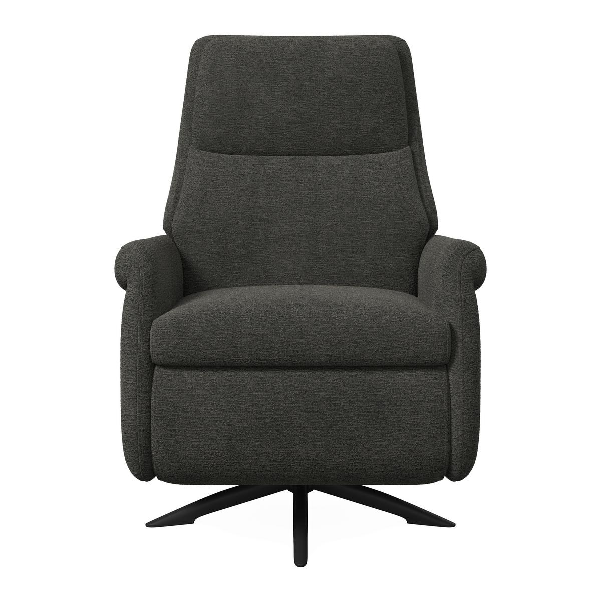 Elektrischer Relaxsessel Alice mit Liege- und Relaxfunktion - Dunkelgrau/Schwarz, MODERN, Holz/Textil (76/110/90cm) - Bessagi Home