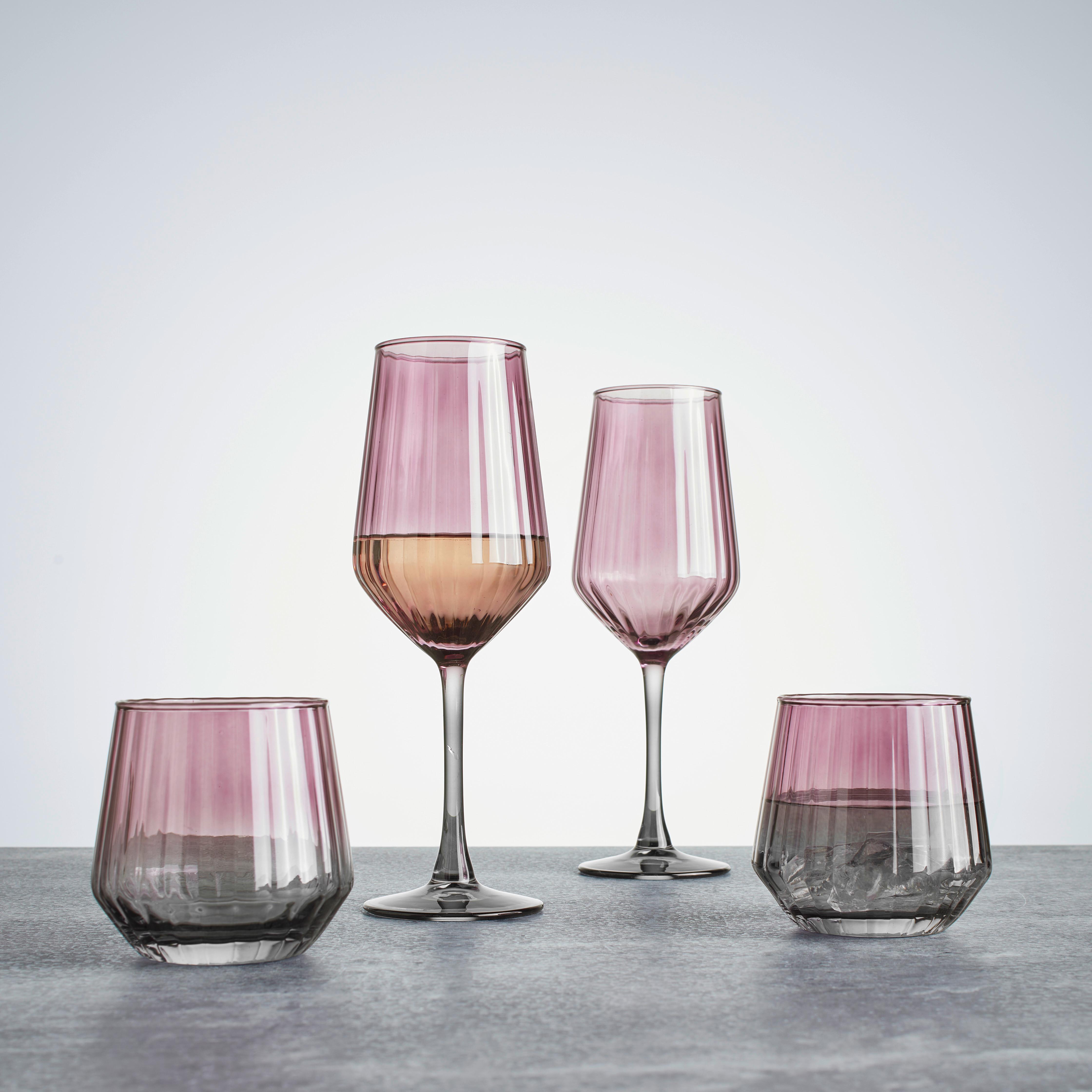 Weinglas Betty Lila/Blaugrau ca. 380ml - Lila/Blaugrau, MODERN, Glas (6,2/23,2cm) - Mömax
