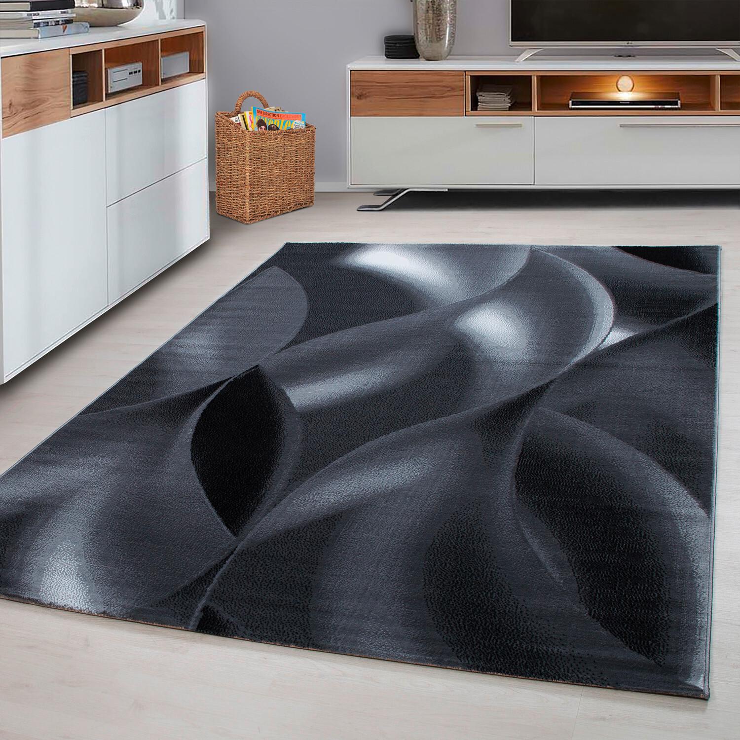 Webteppich Plus Schwarz ca. 240x340cm - Schwarz, Basics, Textil (240/340cm) - Novel