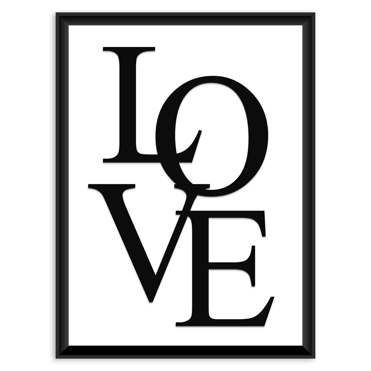 Kép Nero - fekete/fehér, faalapú anyag/papír (30/40cm) - Modern Living