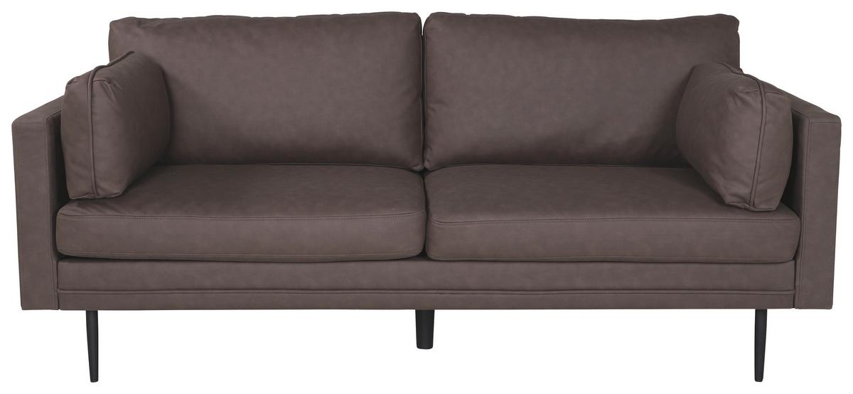 2-SITZER-SOFA BOOM - Schwarz/Braun, Design, Textil/Metall (203/84/90cm) - Livetastic