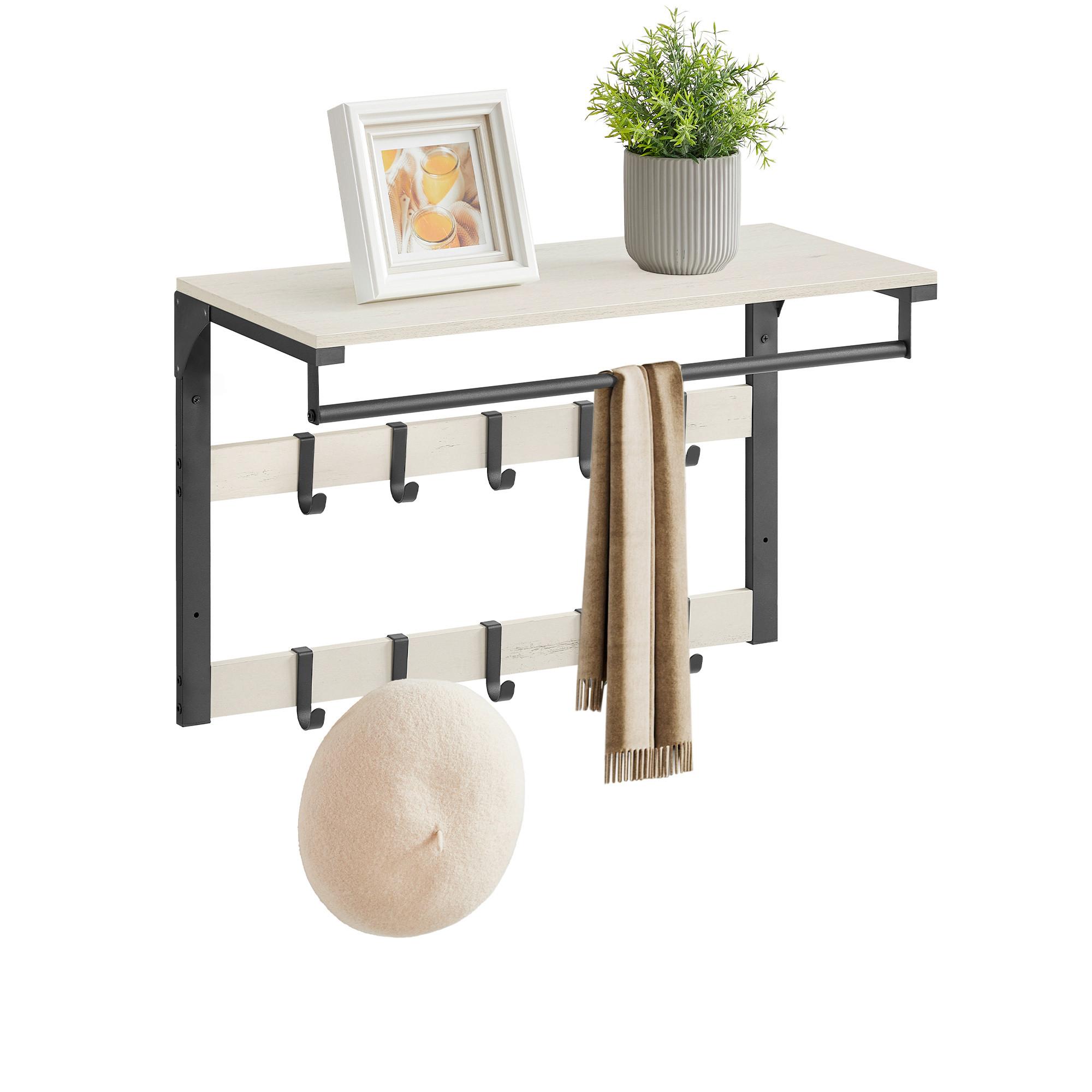 WANDGARDEROBE COAT RACK - Schwarz/Weiß, MODERN, Holzwerkstoff (65/42/30cm) - MID.YOU