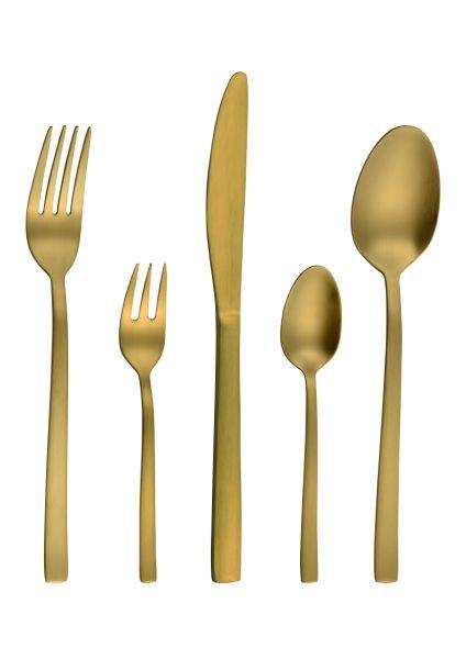 Besteckset Beverly aus Metall, 20-teilig - Goldfarben, Lifestyle, Metall - Mömax