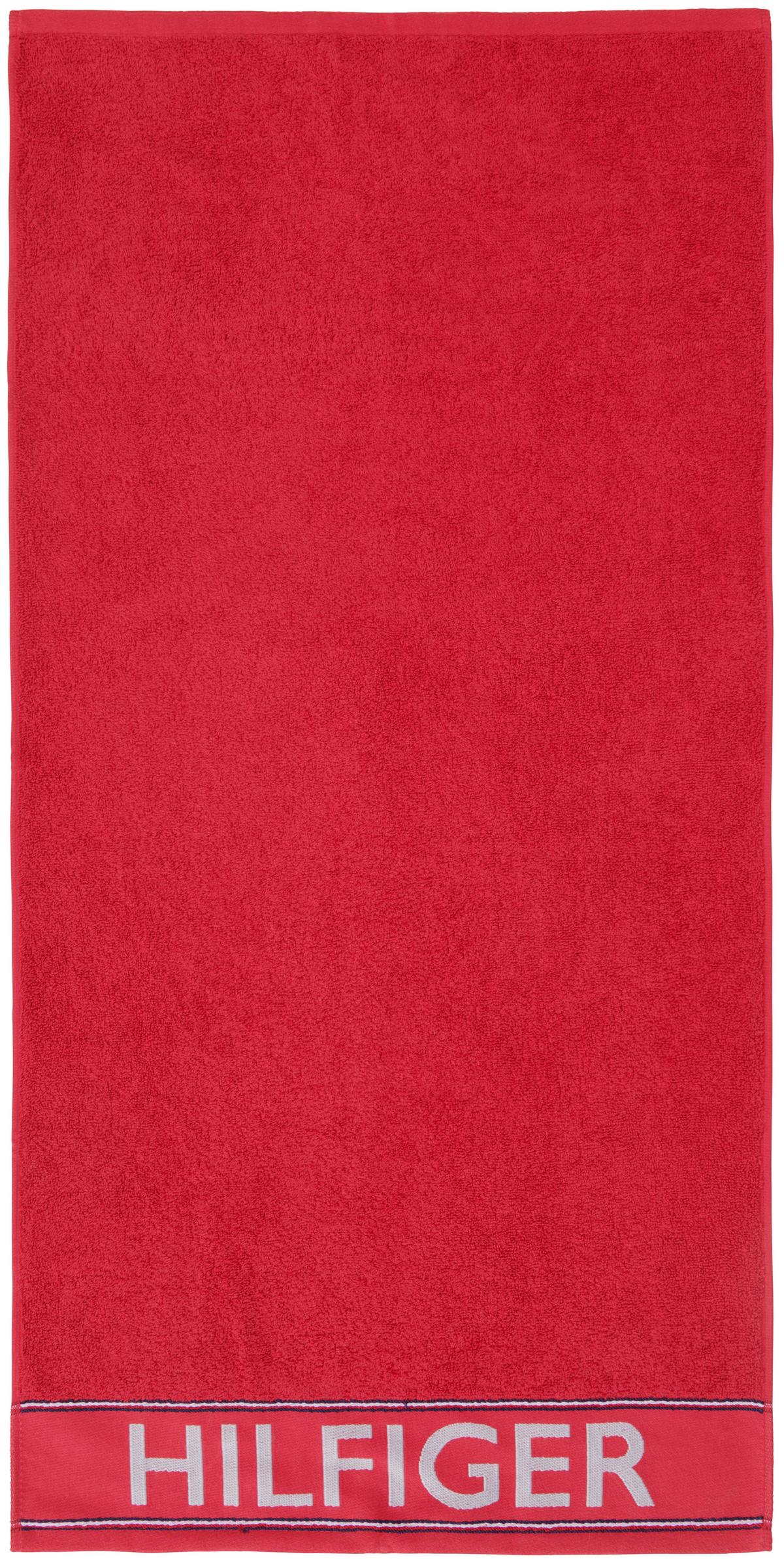 ZESTAW RĘCZNIKÓW FROTTE DEGREE RED - czerwony, Basics, tkanina - Tommy Hilfiger