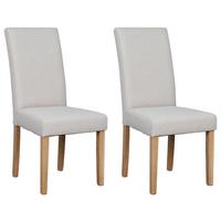 STUHL-SET ELIAS - Taupe/Braun, MODERN, Holz/Textil (47/99,5/60cm) - MID.YOU