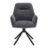 STOL MED ARMSTÖD QUEENS - svart/antracit, Design, metall/textil (60/89/64cm) - Mömax