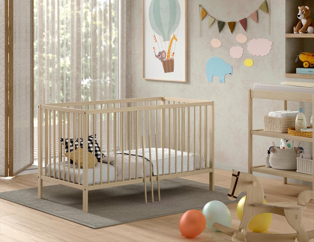 Kinder-/Juniorbett Dino ca. 70x140 cm Naturfarben - Buchefarben/Naturfarben, MODERN, Holz (70/140cm) - MID.YOU