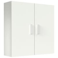 Hängeschrank Zalo ca. 60x60x18 cm Weiß - Silberfarben/Weiß, MODERN, Holzwerkstoff/Metall (60/60/18cm) - MID.YOU