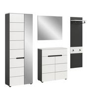 Predsoba Canu, Bela, Siva, 4-Delna - bela, Design, leseni material (220/190/37cm) - Livetastic