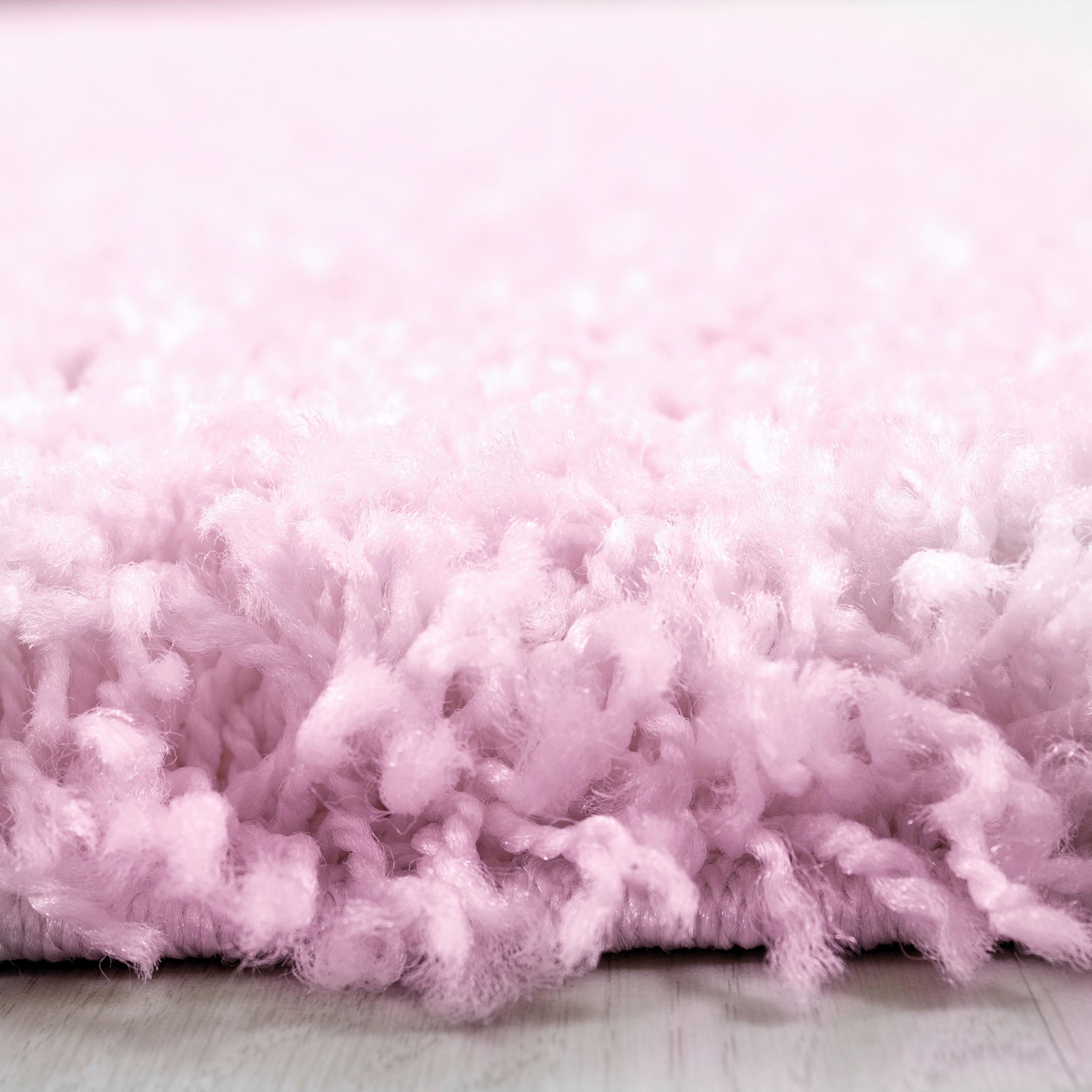 Hochflorteppich Life Pink Ø ca. 160cm - Pink, Trend, Textil (160cm)