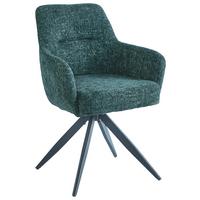 Armlehnstuhl Mavie in Grün - Schwarz/Grün, Modern, Textil/Metall (60/88/62cm) - Mömax