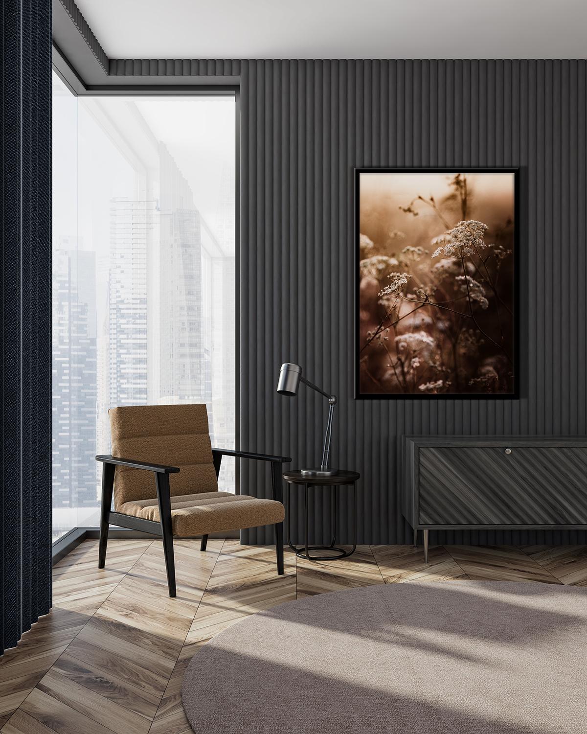 Bild Image ca. 50x70cm - Dunkelbraun/Beige, Holzwerkstoff/Papier (50/70cm) - Modern Living