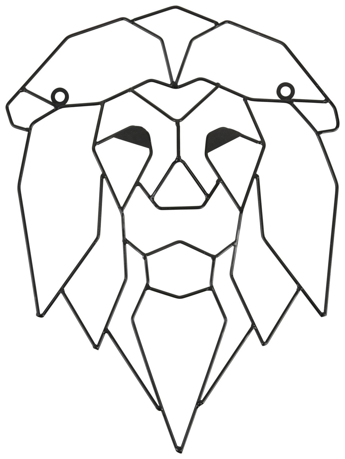 Decorațiune de perete Feline - negru, Basics, metal (35,5/47,5cm) - Premium Living