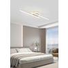 LED-TAKLAMPA OLGA - sandfärgad, Modern, metall/plast (58/15/5cm) - Mömax
