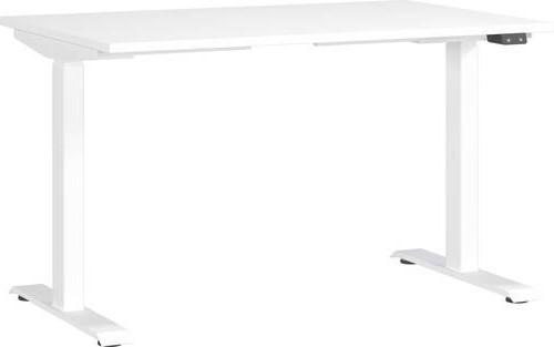 Schreibtisch Ribera in Weiß - Weiß, MODERN, Holzwerkstoff/Metall (120/80/72-120cm) - Premium Living