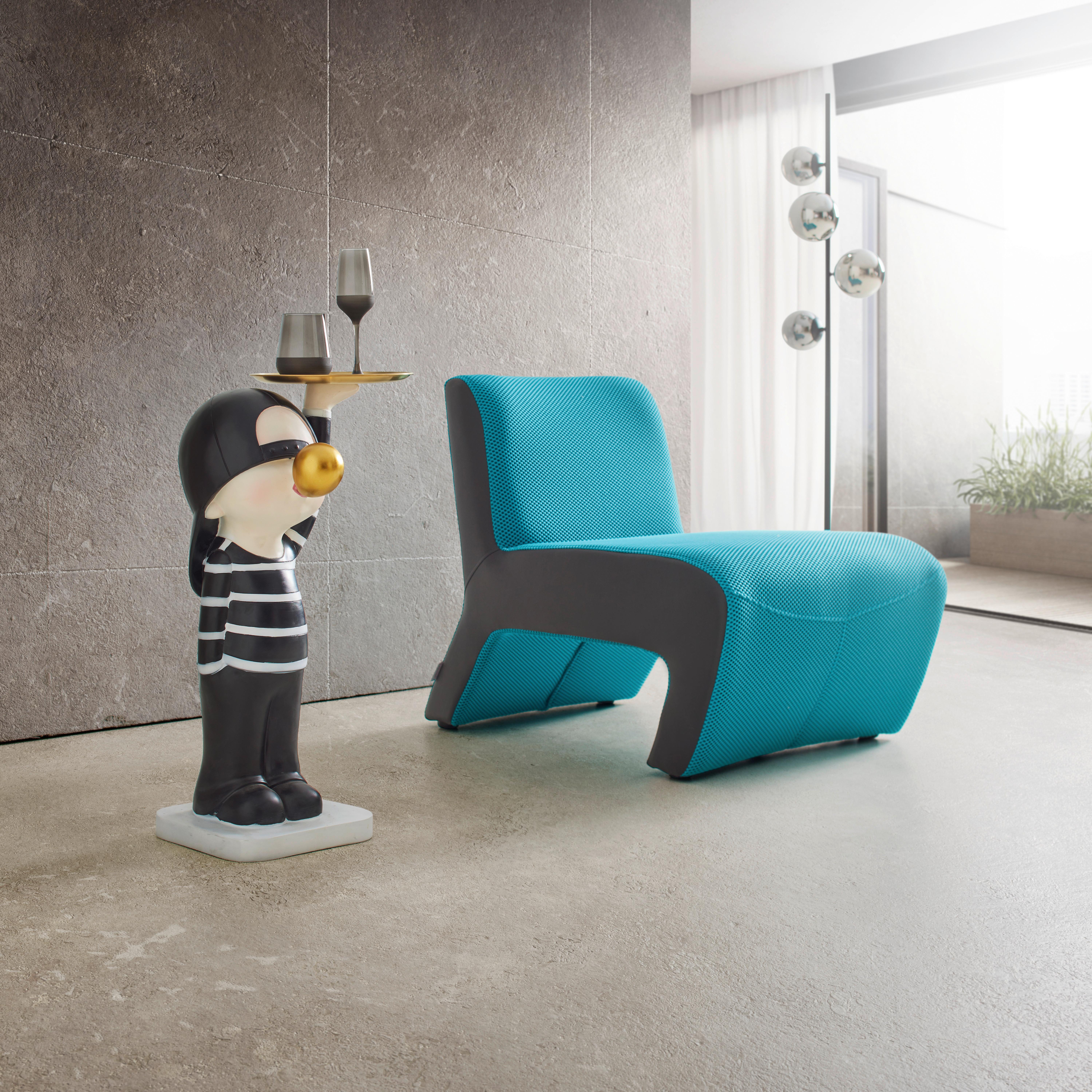 SIDOBORD BUBBLE BOY -TREND- - mässingsfärgad/multicolor, Modern, metall/plast (42/74/34cm) - Kare-Design