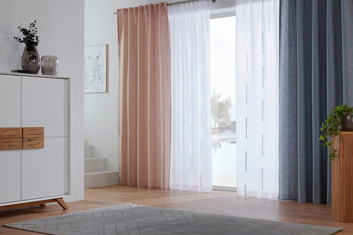 ZASŁONA GOTOWA DANA - kolor miedziany, Basics, tkanina (135/245cm) - Esposa