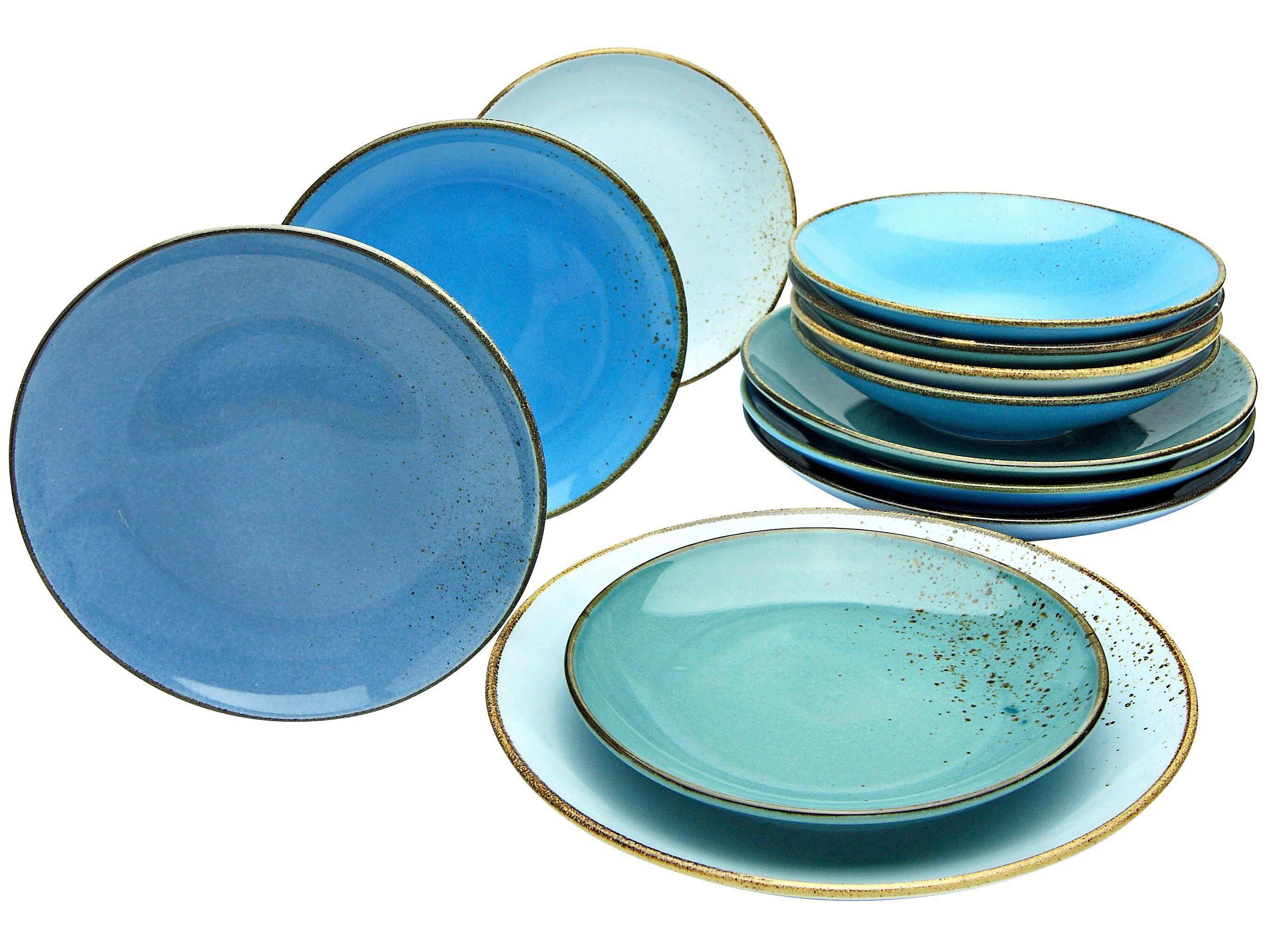 Kombiservice 20966, 12-teilig - Blau, Basics, Keramik - Creatable